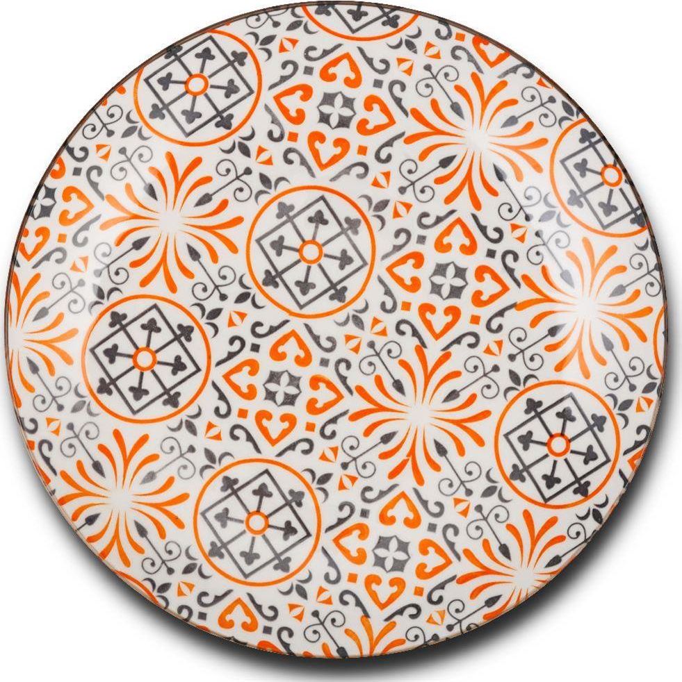 NAVA Talerz porcelanowy MAIOLICA ORANGE obiadowy płytki na obiad 27 cm