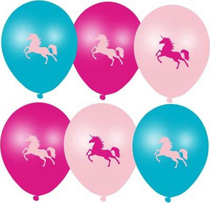 Balony Jednorożec - 28 cm - 6 szt. uniwersalny