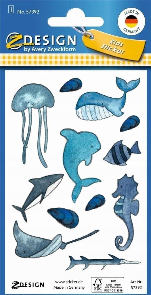 Teka Brokatowe naklejki - Życie morskie