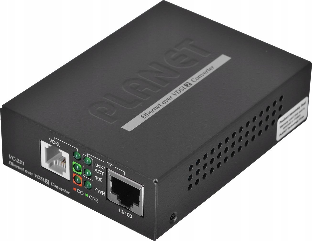 Konwerter światłowodowy Planet PLANET VC-231 konwerter sieciowy 100 Mbit/s Czarny
