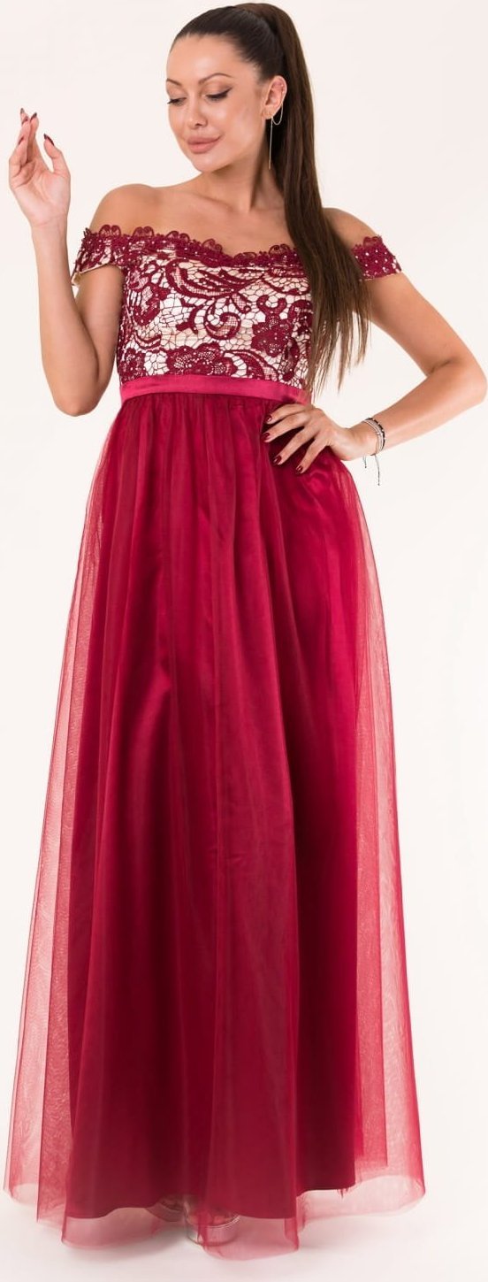 YourNewStyle Sukienka Model 18509 Bordo