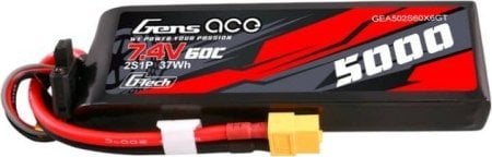 Gens Ace Akumulator Gens ace G-Tech 5000mAh 7.4V 60C 2S1P Lipo PC z konektorem XT60 Plug
