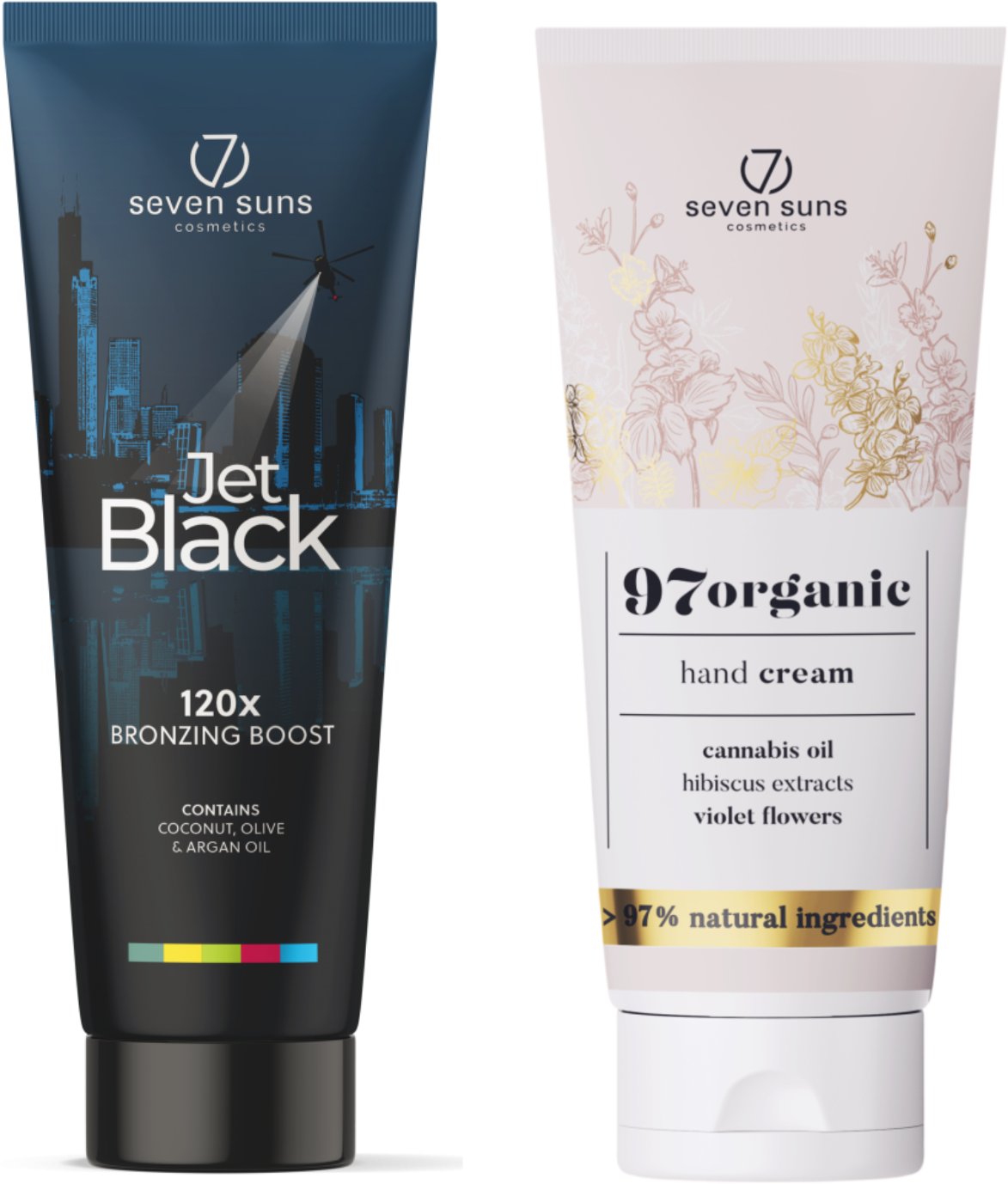7suns Jet Black Bronzer 250ml + Krem Do Rąk 75ml Gratis