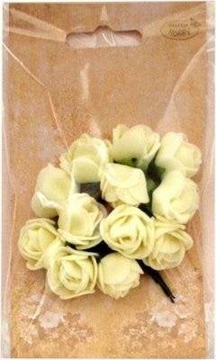 Titanum Kwiaty piankowe kremowe 2cm 12szt