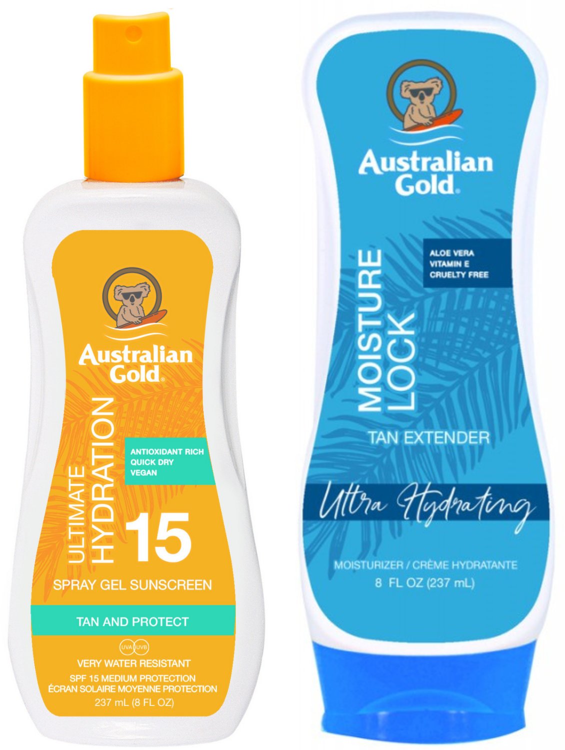 Australian Gold Żel W Sprayu Z Filtrem SPF15 + Moisture Lock 237ml