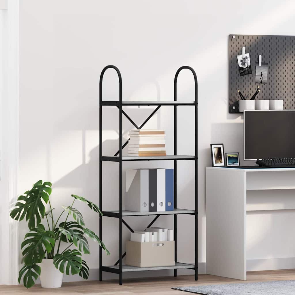 vidaXL Półka na książki Szary dąb sonoma 60 x 30 x 146 cm