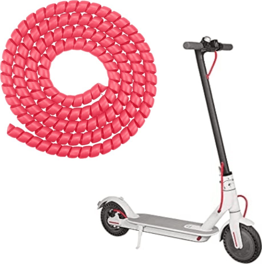 Hulajnoga elektryczna INOPARTS Spriralna osłona kabli do hulajnóg elektrycznych - RÓŻOWY