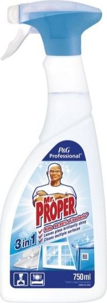 Mr. Proper 750ml Płyn Do Powierzchni Szklanych Dezynfekujący