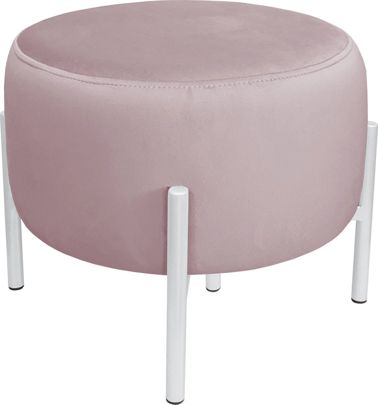 Atos Pufa OLA LOFT ławka podnóżek metal biała MG55