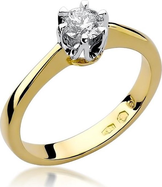 Best Diamonds złoty pierścionek z brylantem 0.30ct 24