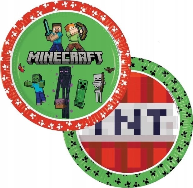 GoDan Talerzyki papierowe Minecraft 23cm 8szt