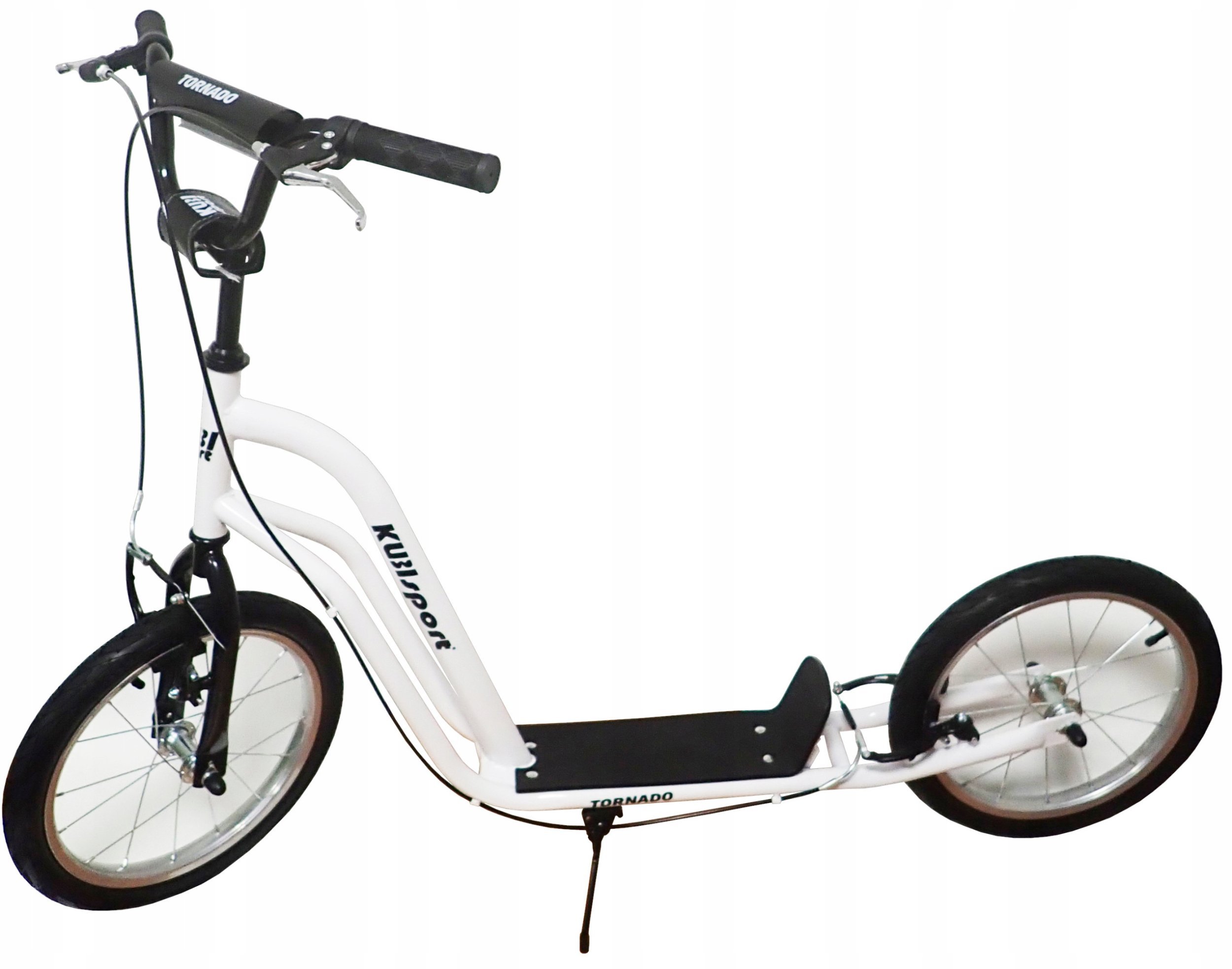 Hulajnoga dla Dzieci Dziecięca Dwukołowa Miejska Biała KUBISPORT 90 kg