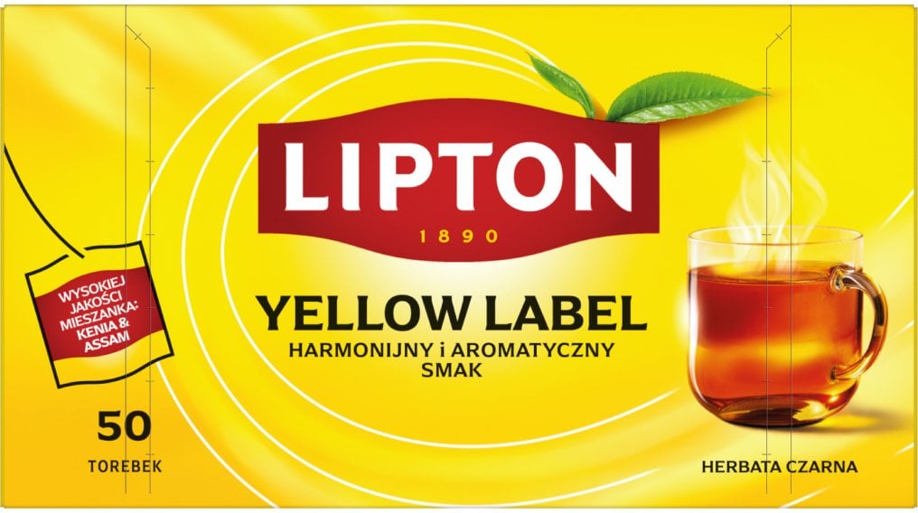 Lipton Herbata czarna ekspresowa Yellow Label 50 torebek