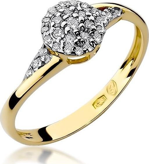 Best Diamonds złoty pierścionek z brylantem 0.20ct 17