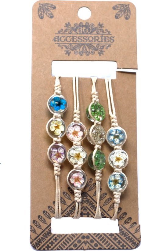 Lovrin Bransoletka z Kwiatami - Kwiat w szkle