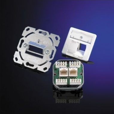 Telegärtner TELEGRTNER Gniazdo podtynkowe AMJ45 2-portowe Kat.5e