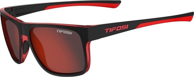 TIFOSI Okulary TIFOSI SWICK satin black/crimson (1szkło Smoke Red 15,4% transmisja światła) (NEW)
