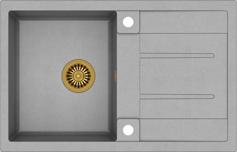 Zlewozmywak Quadron MORGAN 111 GraniteQ złoty / szary metalik