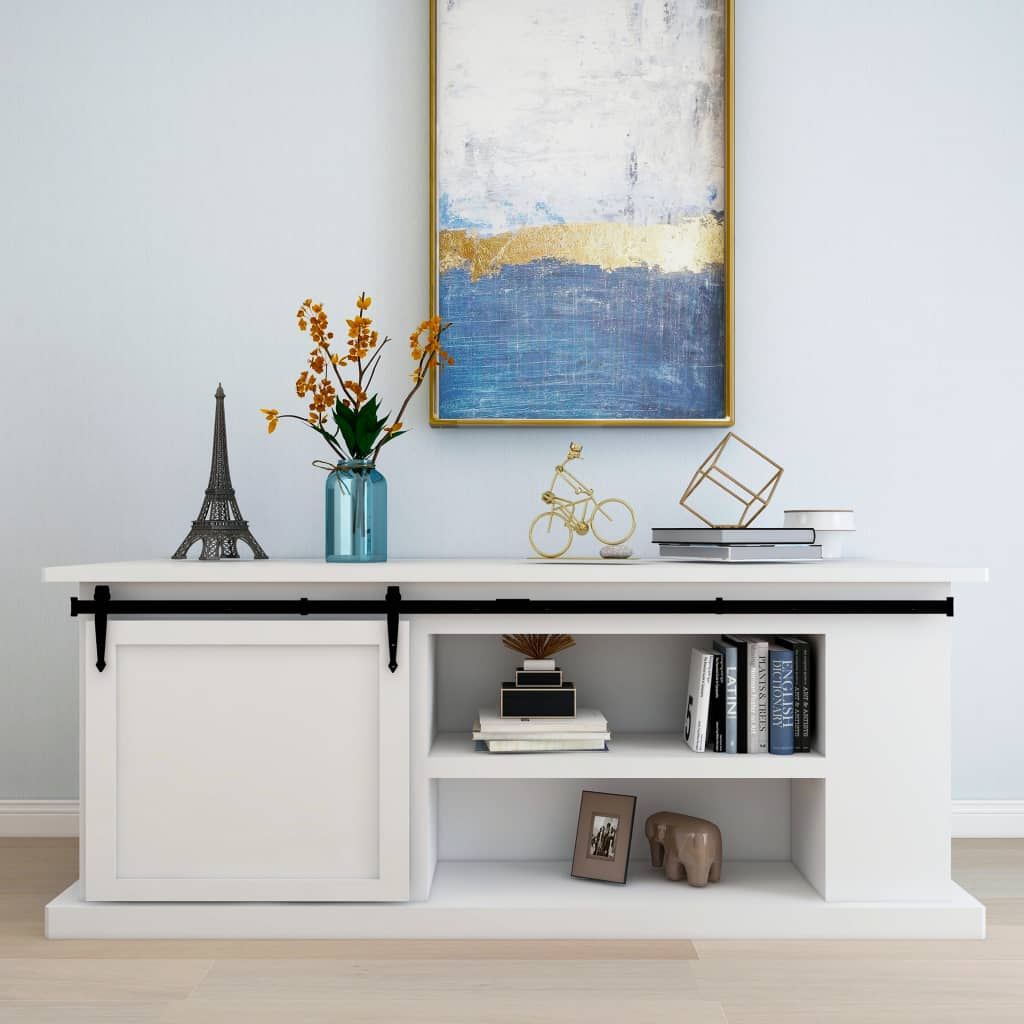 vidaXL System do drzwi przesuwnych, stal węglowa, 183 cm