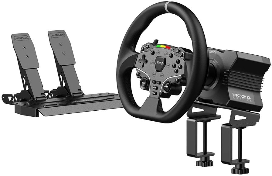 Moza R5 Direct Drive Sim Racing Wheel Bundle - Black (RS20)