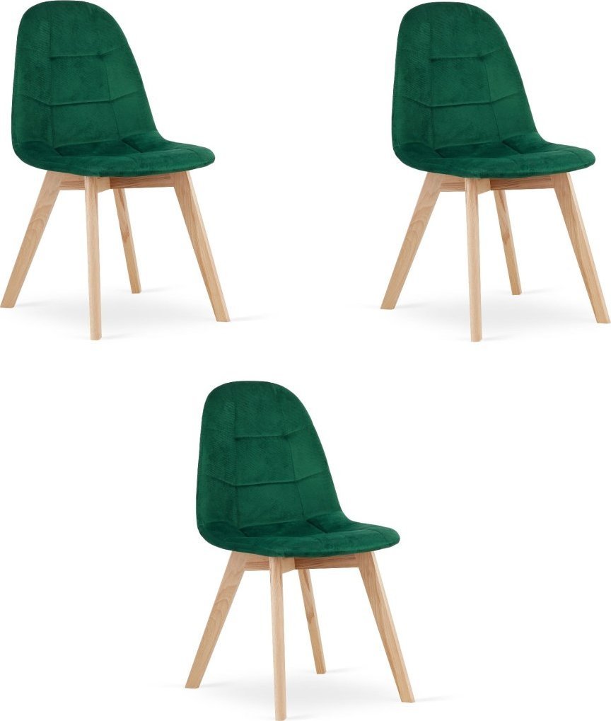 Leobert Krzesło BORA - ciemna zieleń aksamit x 3