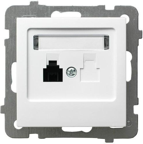 Ospel Gniazdo pojedyncze AS telefoniczne biały (GPT-1G/m/00)