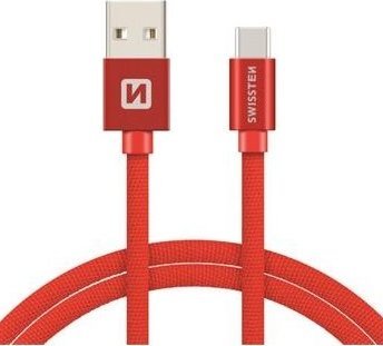 Kabel USB Swissten USB-A - USB-C 2 m Czerwony (SW-QU-TYPC-3.1-2M-RE)