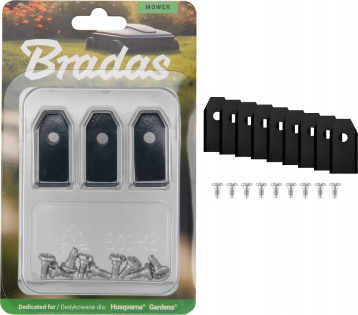 NOŻE DO ROBOTÓW KOSZĄCYCH HUSQVARNA/GARDENA 9szt. TITAN BLACK