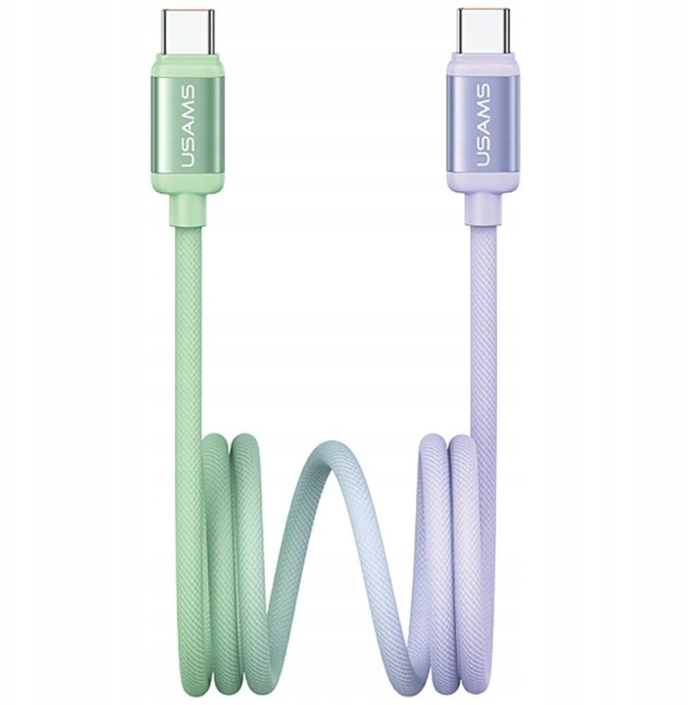 Kabel USB Usams USB-C - USB-C 1.2 m Fioletowy (USA1308)