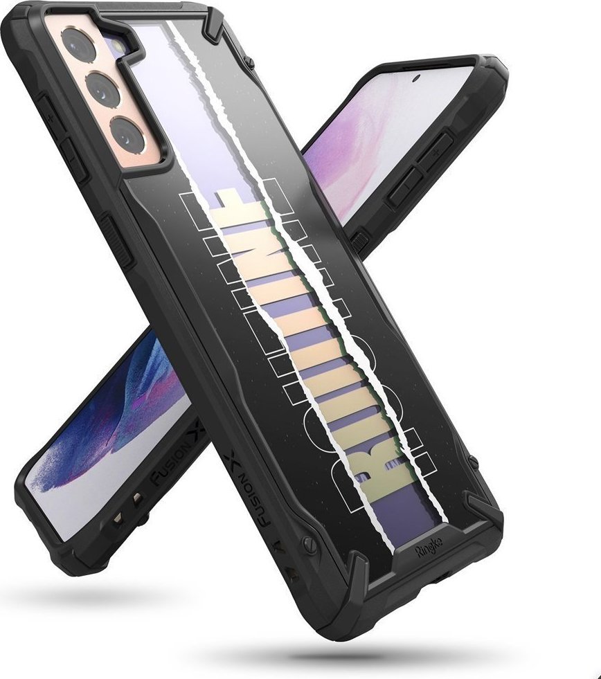 Ringke Etui Ringke Fusion X Design do Samsung Galaxy S21+ 5G (S21 Plus 5G) czarny (Routine)