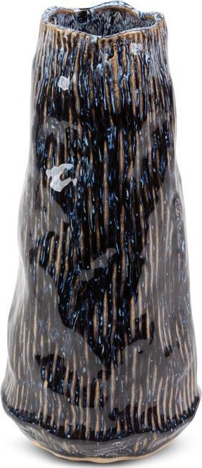 Eurofirany Wazon ceramiczy dekoracyjny ALDA 14X14X28 granatowy + beżowy