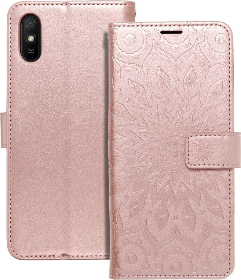 OEM Kabura MEZZO Book do XIAOMI Redmi 9AT / Redmi 9A mandala złoty róż