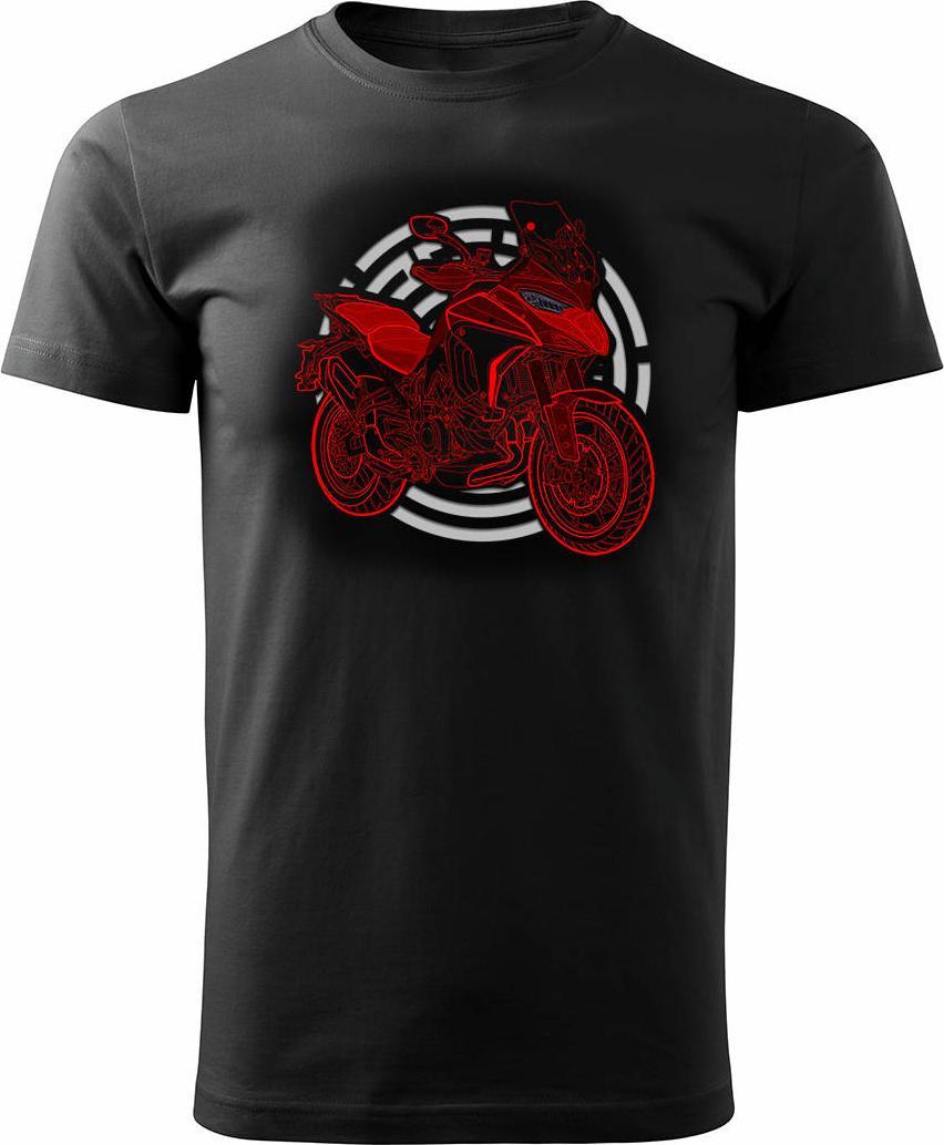 Topslang Koszulka na motor motocyklowa Ducati Multistrada 1200 950 męska czarna REGULAR XXL