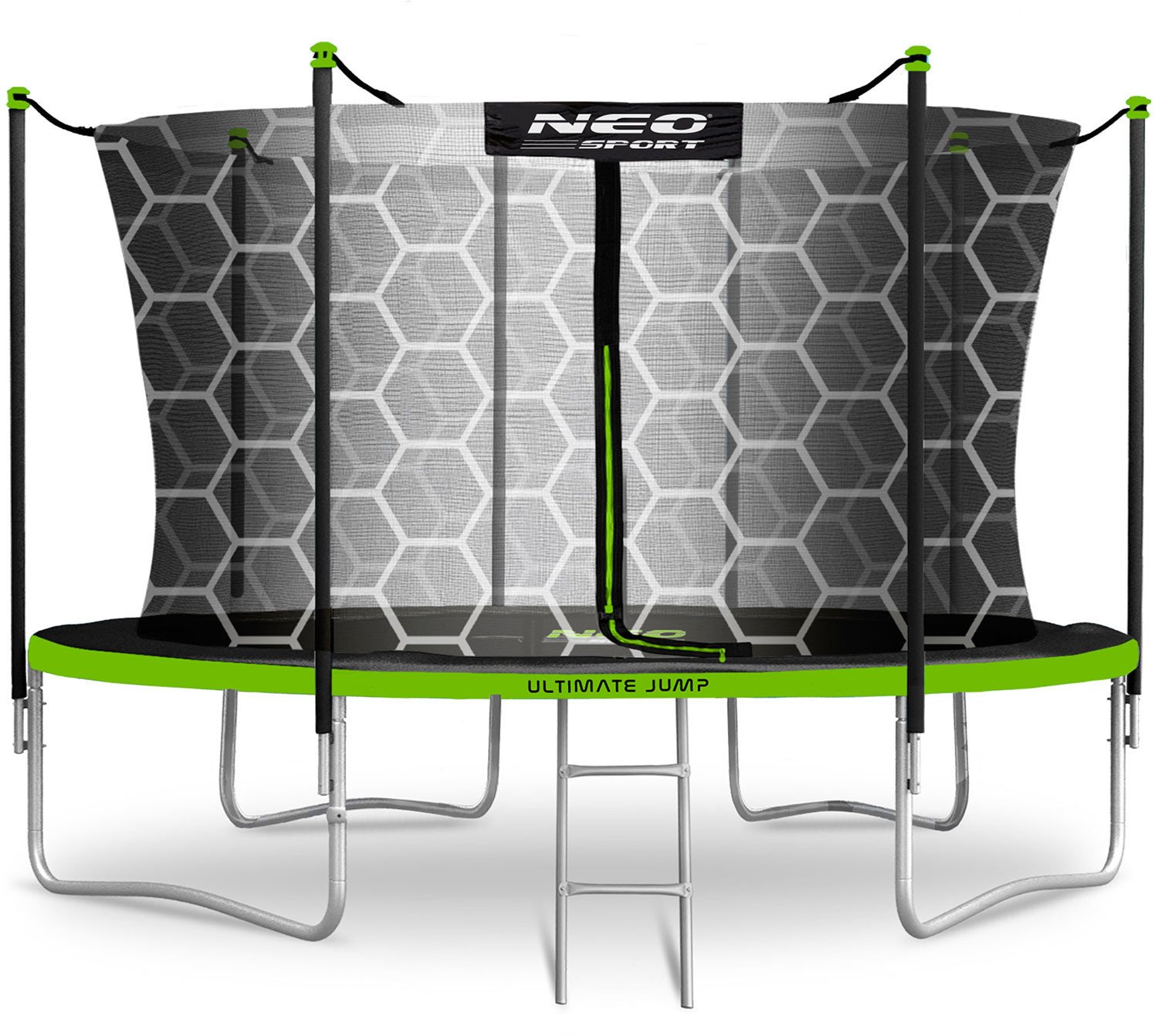 NeoSport Trampolina ogrodowa 13ft/404cm z siatką wewnętrzną i drabinką