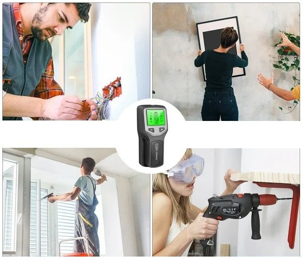 WYKRYWACZ PRZEWODÓW KABLI DETEKTOR METALI RUR W ŚCIANIE DREWNA METALU