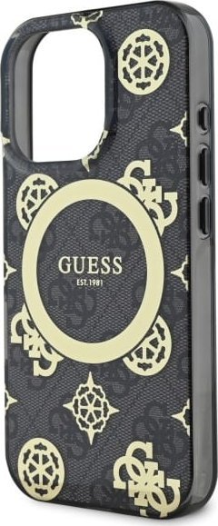 Guess Guess GUHMP16XH4PYEEK iPhone 16 Pro Max 6.9" czarny/black hardcase IML Peony On 4G Background MagSafe