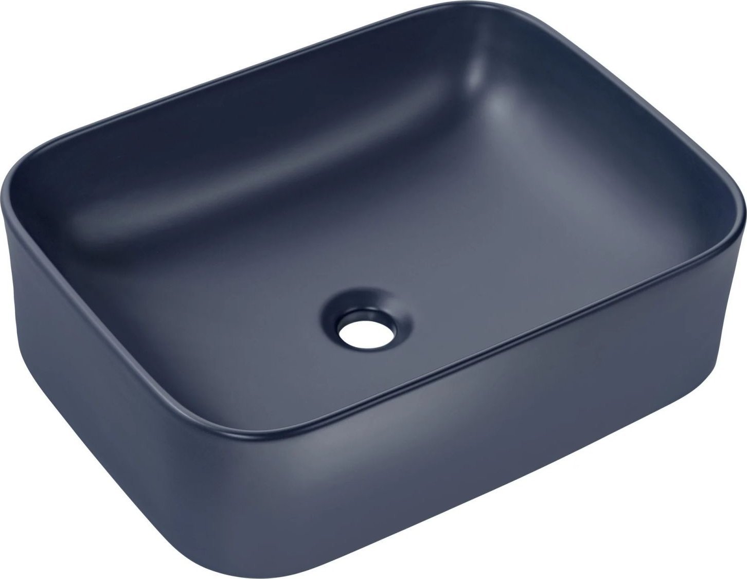 Umywalka Comad Umywalka nablatowa z ceramiki, Kama, 51x38x15 cm, granatowy