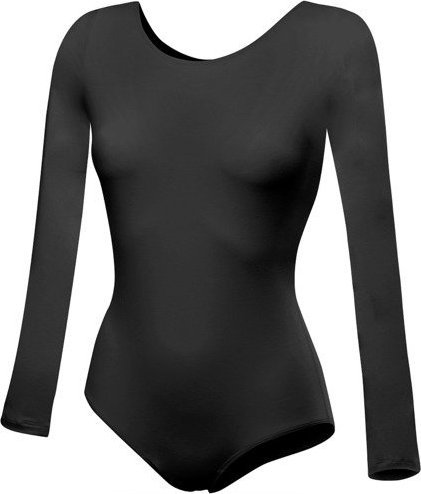 RENNWEAR Body treningowe gimnastyczne z długim rękawem B100D grafitowy 172 cm / L