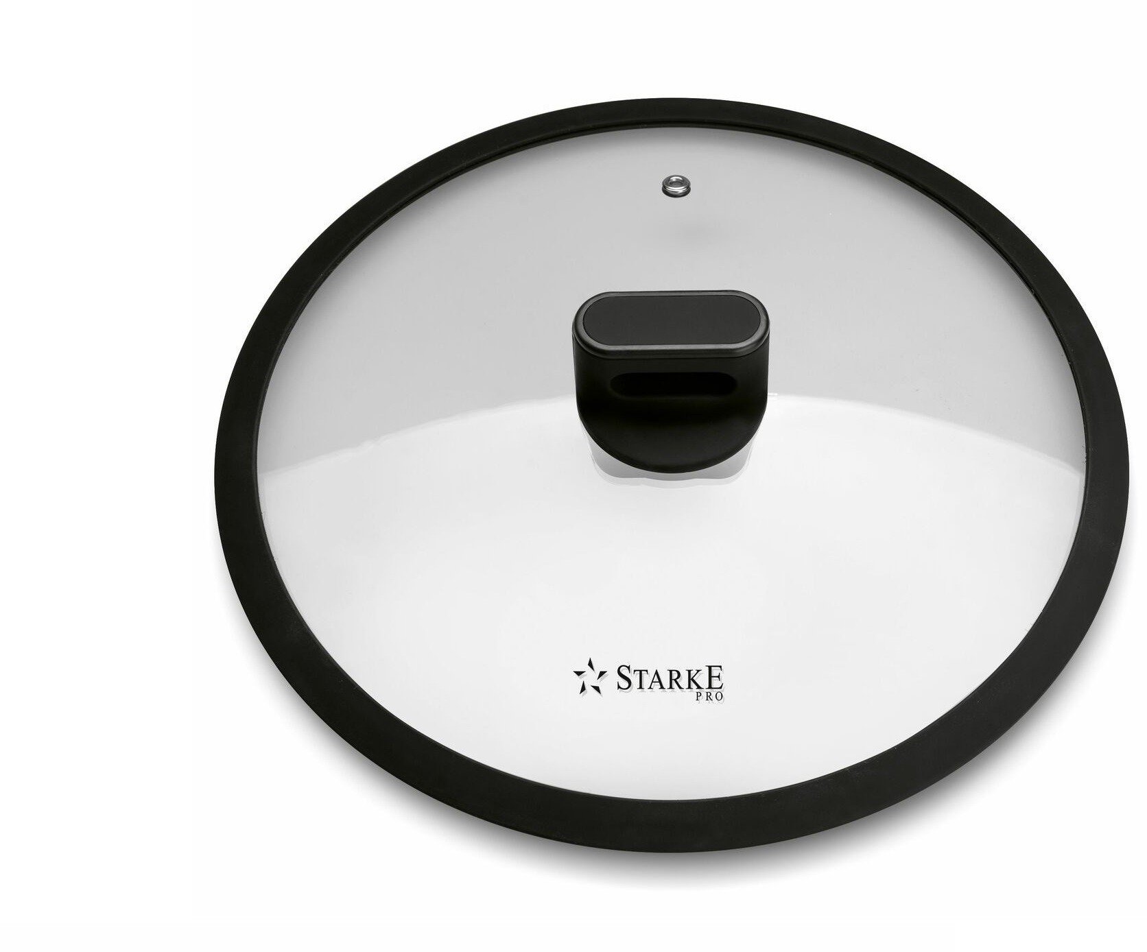 Pokrywka do garnków i patelni z silikonowym rantem 28 cm czarna