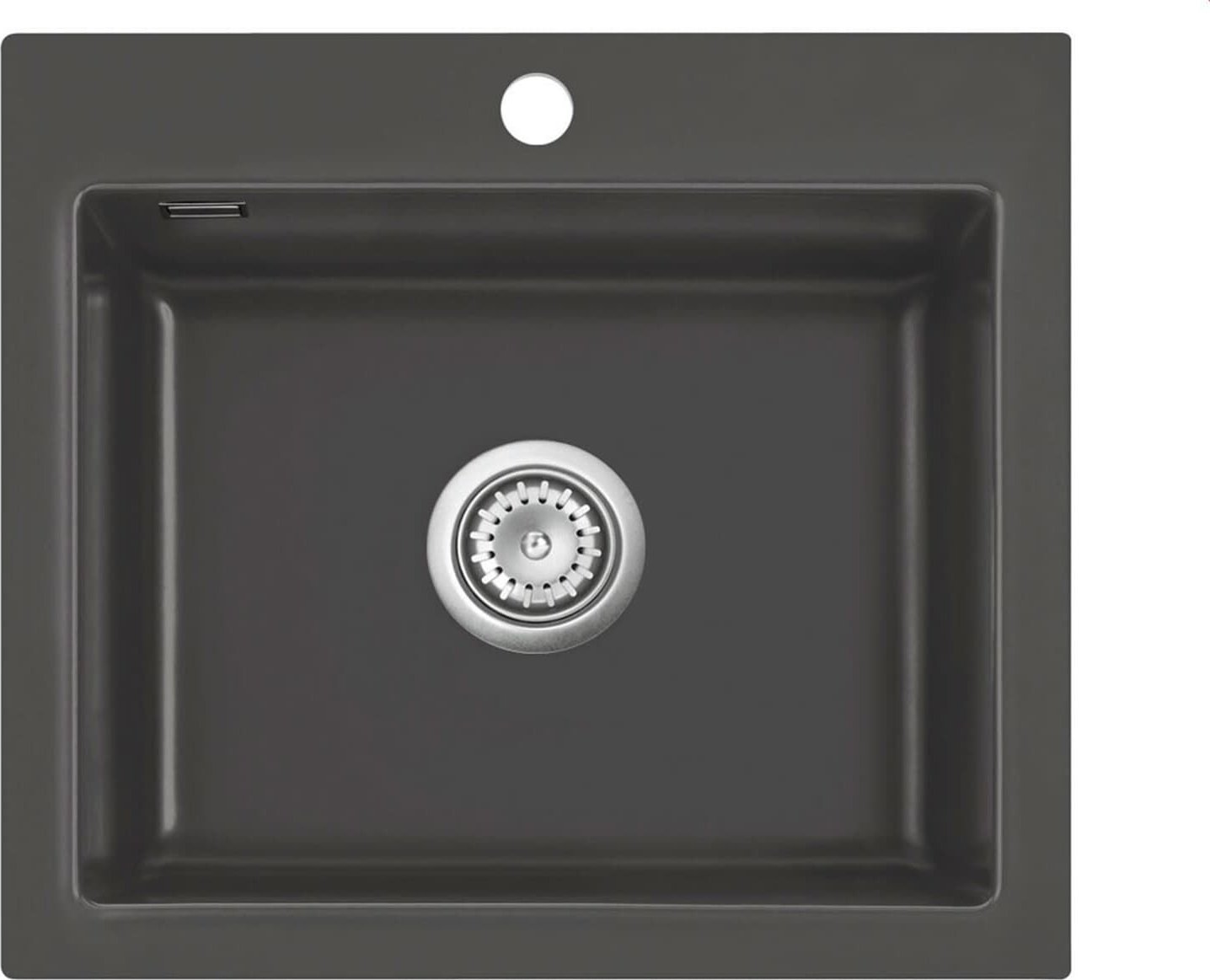 Zlewozmywak SYSTEMCERAM Systemceram Mera 57 Schiefer, Zlew ceramiczny, korek manualny