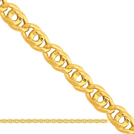 Lovrin ZŁOTY ŁAŃCUSZEK 50CM TIGRA Z ROWKIEM 585 ---