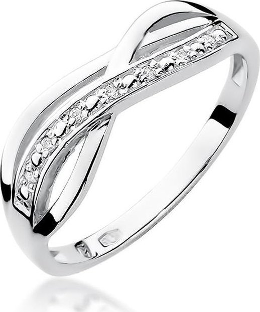 Best Diamonds złoty pierścionek z brylantem 0.06ct 16