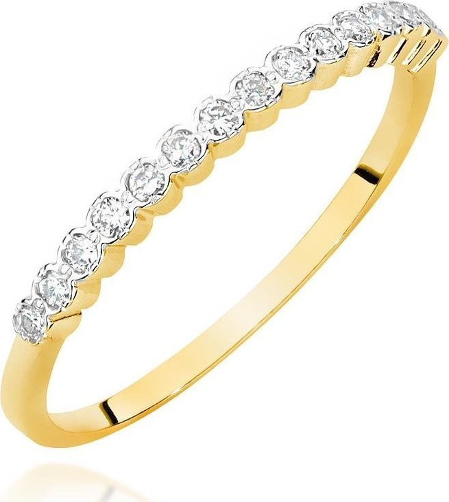 Best Diamonds złoty pierścionek z brylantem 0.07ct 23