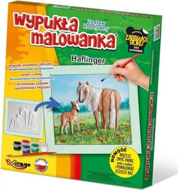 Wypukła malowanka Konie Haflingery