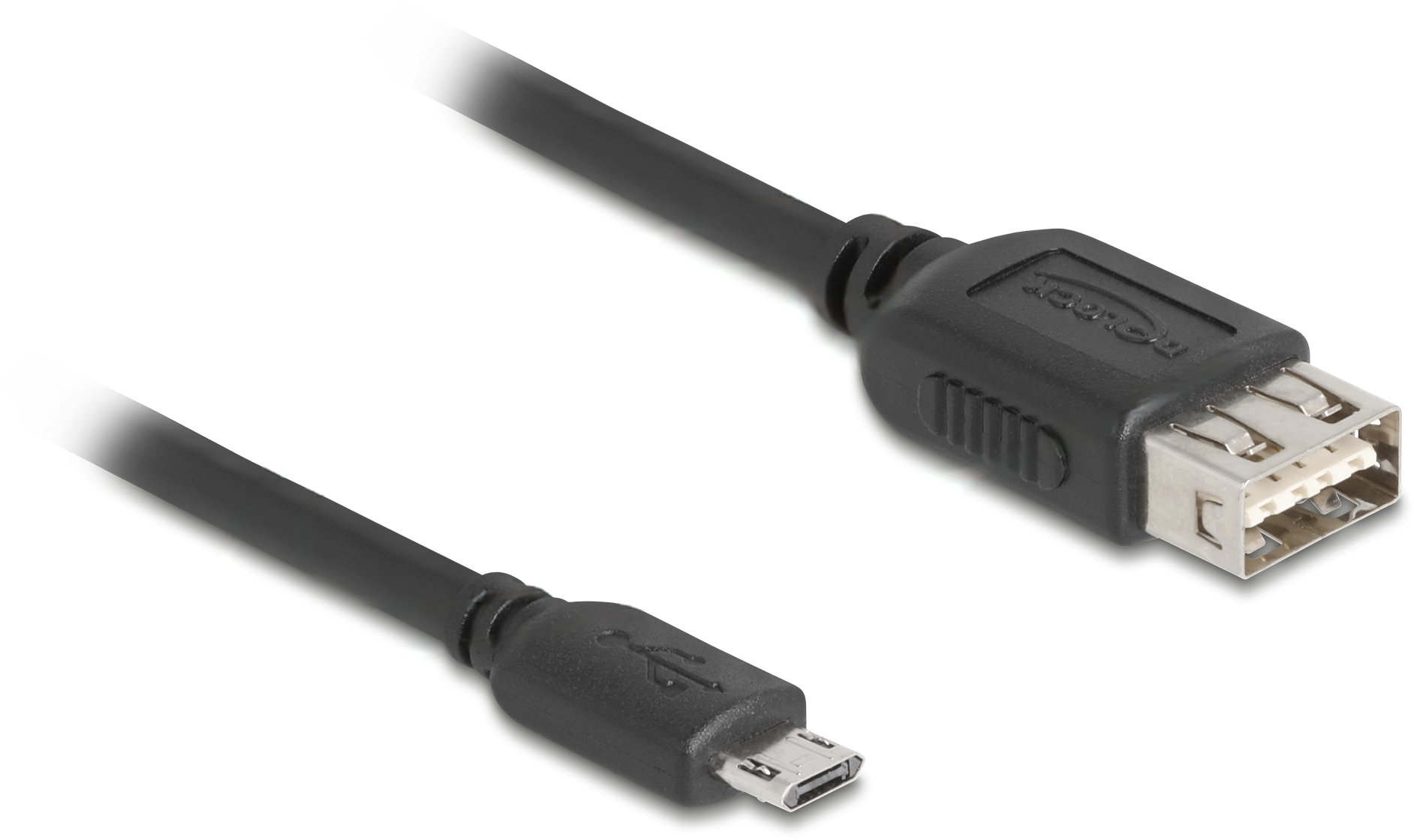 Kabel USB Delock USB-A - microUSB 1 m Czarny (81518)