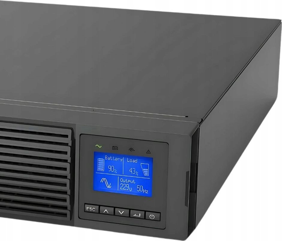 power walker Zasilacz awaryjny UPS Rack PowerWalker VFI 1500 LICR IOT PF1 On-line 1500VA 8x IEC C13 USB-B RS-232 LCD 2U