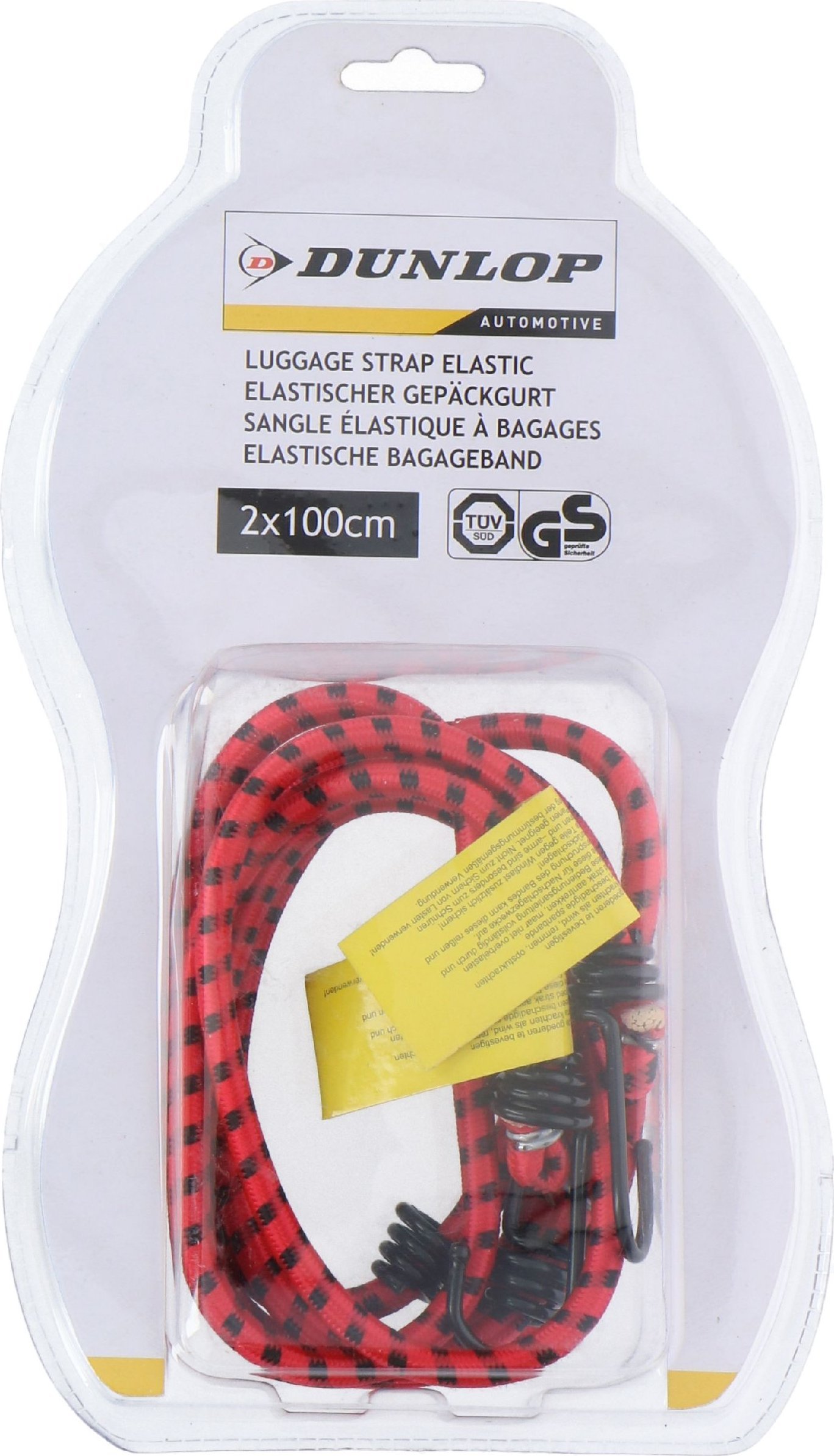 Dunlop Pasy transportowe gumy do mocowania walizki bagażu DUNLOP 100cm x2 uni