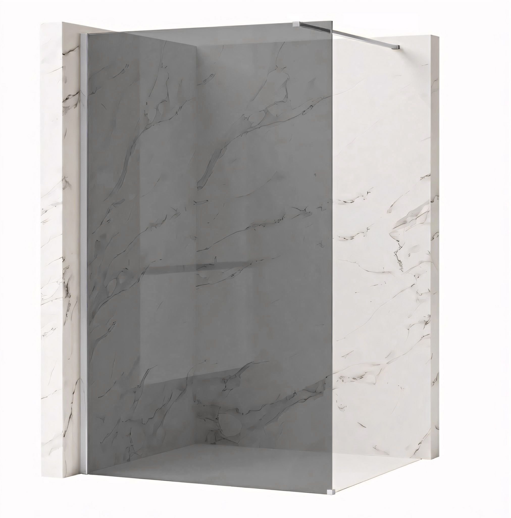 Parawan nawannowy Rea Kabina prysznicowa Walk-In Flexi Grey / Chrome 120