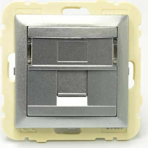 Efapel EFAPEL LOGUS90 ELEMENT CENTRALNY DO GNIAZDA TELEFONICZNEGO/KOMPUTEROWEGO ALUMINIUM 90441 SAL