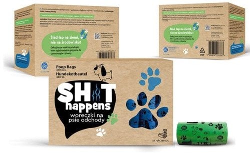 RESACO Bioworki na odchody 24 rolki x 15 szt zielony